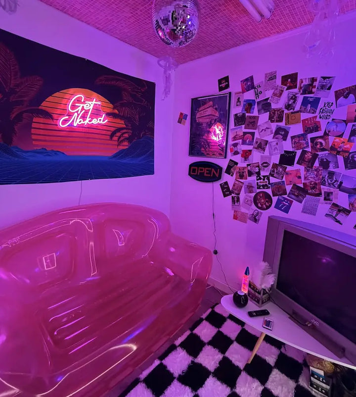 The neon back room